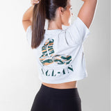 T-shirt Femme Crop top | ALL-IN | White fleck