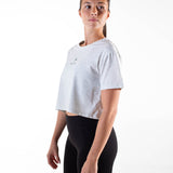 T-shirt Femme Crop top | ALL-IN | White fleck