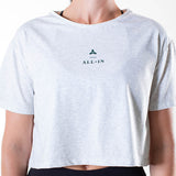 T-shirt Femme Crop top | ALL-IN | White fleck