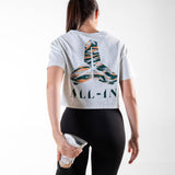 T-shirt Femme Crop top | ALL-IN | White fleck