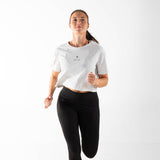 T-shirt Femme Crop top | ALL-IN | White fleck