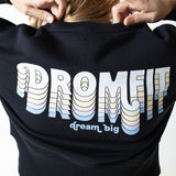 Sweat crop top | Black | Dream big