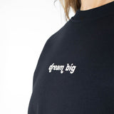 Sweat crop top | Black | Dream big