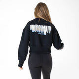 Sweat crop top | Black | Dream big