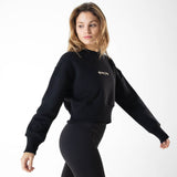 Sweat crop top | Black | Dream big