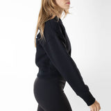 Sweat crop top | Black | Dream big