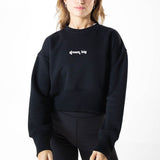 Sweat crop top | Black | Dream big
