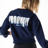 Sweat crop top | Navy | Dream big