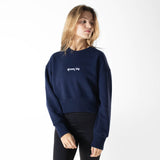 Sweat crop top | Navy | Dream big
