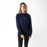 Sweat crop top | Navy | Dream big