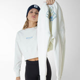 Sweat crop top | Snow white | Dream big