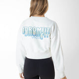 Sweat crop top | Snow white | Dream big