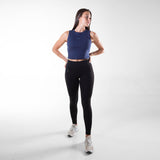Débardeur crop & côtelé | ALL-IN | Navy