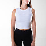 Débardeur crop & côtelé | ALL-IN | White