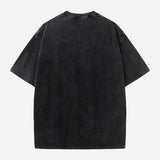 T-Shirt Unisexe Oversize Black Washed brodé | Happy Hearts | DROMFIT