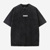 T-Shirt Unisexe Oversize Black Washed brodé | Happy Hearts | DROMFIT