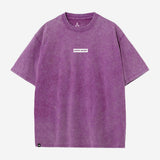 T-Shirt Unisexe Oversize Purple Washed brodé | Happy Hearts | DROMFIT