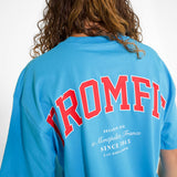 T-Shirt Femme Light crop & Oversize | Aqua blue | University