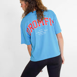 T-Shirt Femme Light crop & Oversize | Aqua blue | University