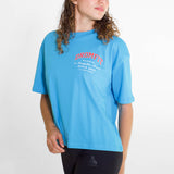 T-Shirt Femme Light crop & Oversize | Aqua blue | University