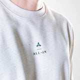 Sweat col rond Unisexe | ALL-IN | White Fleck