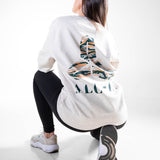 Sweat col rond Unisexe | ALL-IN | White Fleck