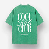 T-Shirt Oversize Washed Cool Kid | "The Cool kid club members" | Green