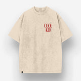T-Shirt Oversize Washed Cool Kid | "The Cool kid club members" | Sand