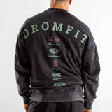 Sweat col rond Oversize unisexe | Route 66 | Black Washed