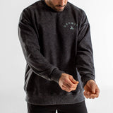 Sweat col rond Oversize unisexe | Route 66 | Black Washed