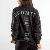 Sweat col rond Oversize unisexe | Route 66 | Black Washed