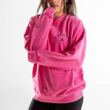 Sweat col rond Oversize unisexe | Route 66 | Pink Washed