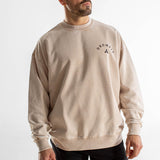 Sweat col rond Oversize unisexe | Route 66 | Sand Washed