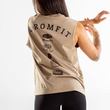 Heavy Faded Tank Unisexe | Route 66 | Sand