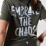 T-shirt Unisexe Light Oversize | Embrace the chaos | Kaki