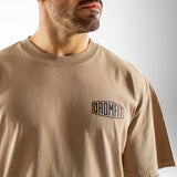 T-shirt Oversize Heavy Faded Unisexe | Route 66 | Khaki