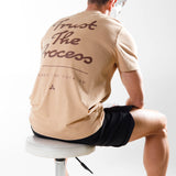 T-shirt Unisexe Light Oversize | Trust the process | Latte
