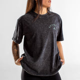 T-Shirt Oversize unisexe | Route 66 | Black Washed
