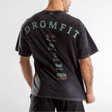 T-Shirt Oversize unisexe | Route 66 | Black Washed