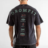T-Shirt Oversize unisexe | Route 66 | Black Washed