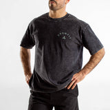 T-Shirt Oversize unisexe | Route 66 | Black Washed