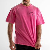 T-Shirt Oversize unisexe | Route 66 | Pink Washed
