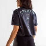 T-Shirt Heavy crop top | Route 66 | Black Stone