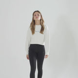Sweat crop top | Snow white | Dream big