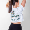 T-shirt Femme Crop top | ALL-IN | White fleck