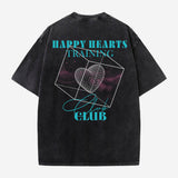 T-Shirt Unisexe Oversize Black Washed "Training Club" | Happy Hearts | DROMFIT
