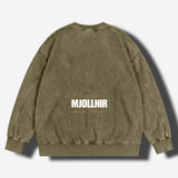 Sweat Col Rond Oversize Unisexe  Washed  | MJOLLNIR  | Kaki