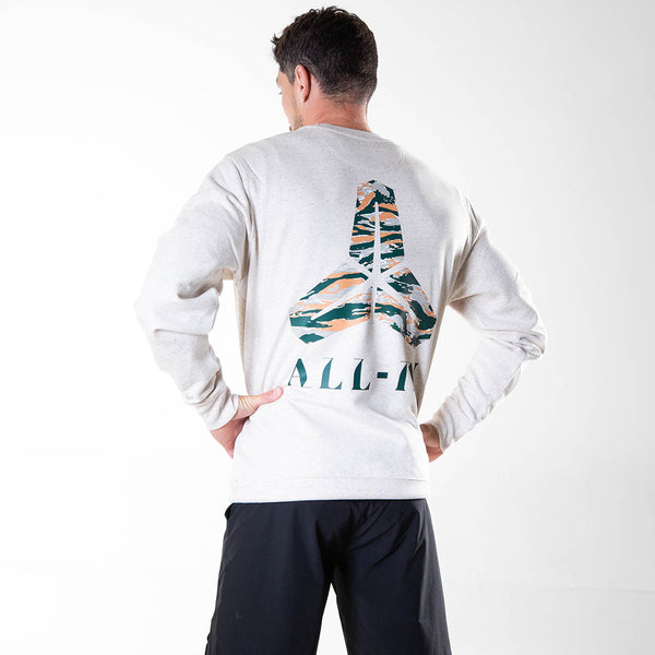 Sweat col rond Unisexe | ALL-IN | White Fleck