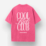 T-Shirt Oversize Washed Cool Kid | "The Cool kid club members" | Pink