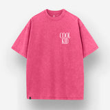T-Shirt Oversize Washed Cool Kid | "The Cool kid club members" | Pink